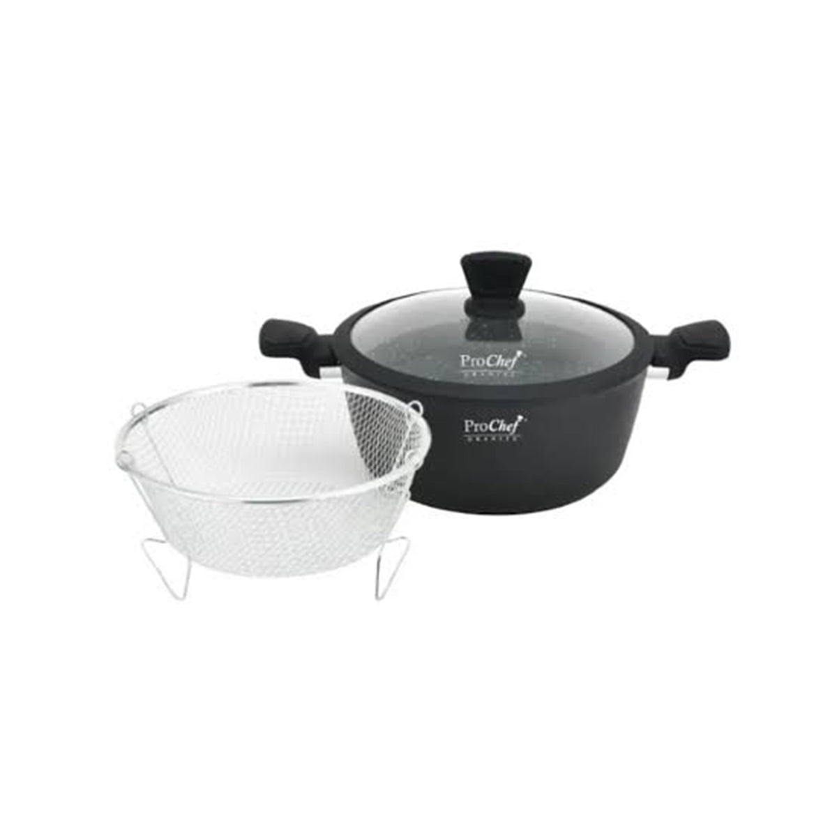 Black Frying Pan with Silicone Lid 26cm BDR