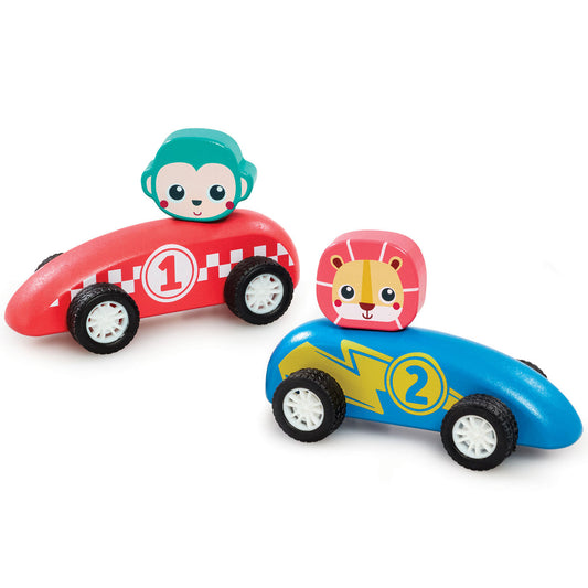 Wooden Animal Racers Cars