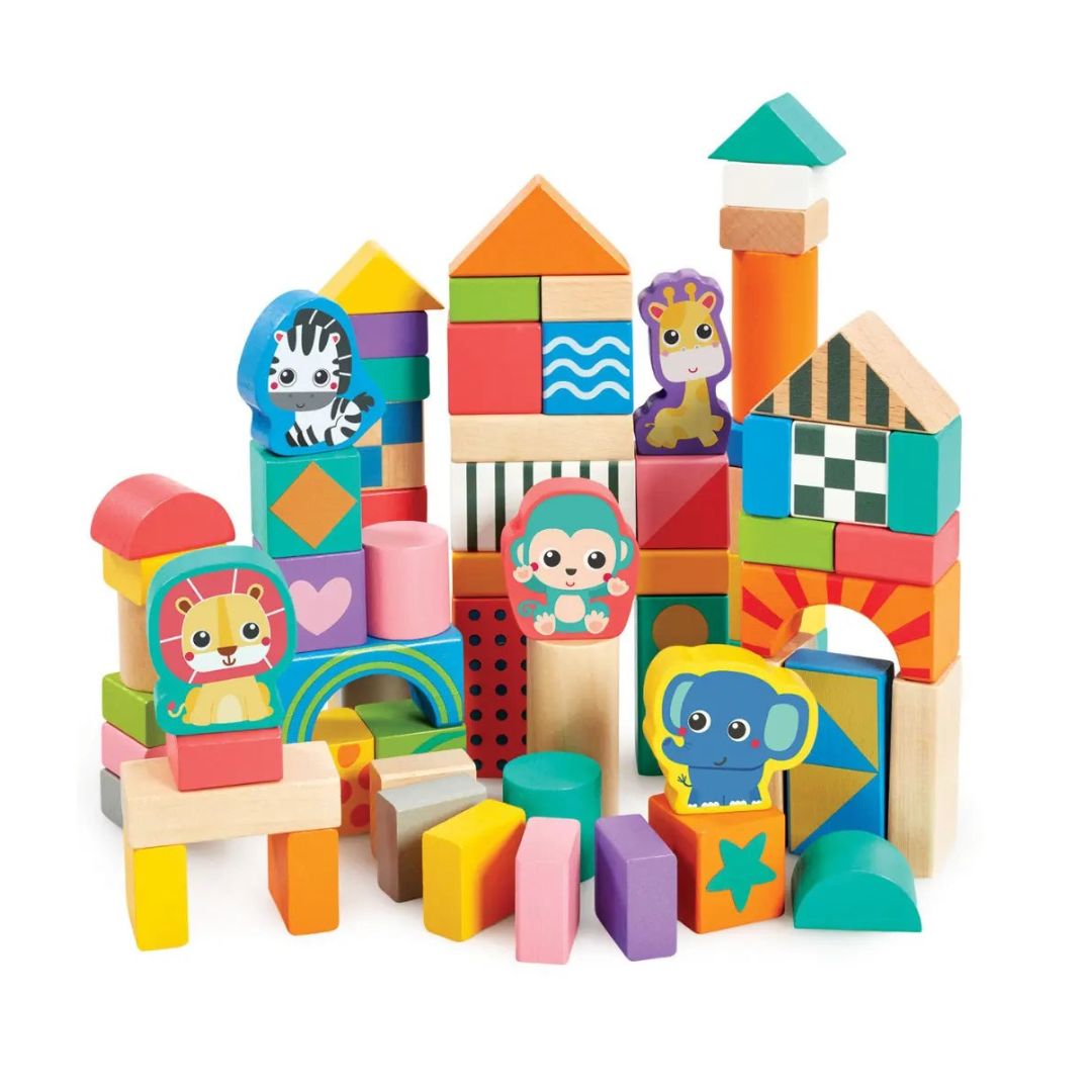 Classic Wood Tub Of Blocks