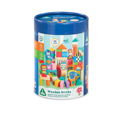 Classic Wood Tub Of Blocks