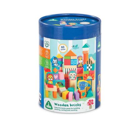 Classic Wood Tub Of Blocks