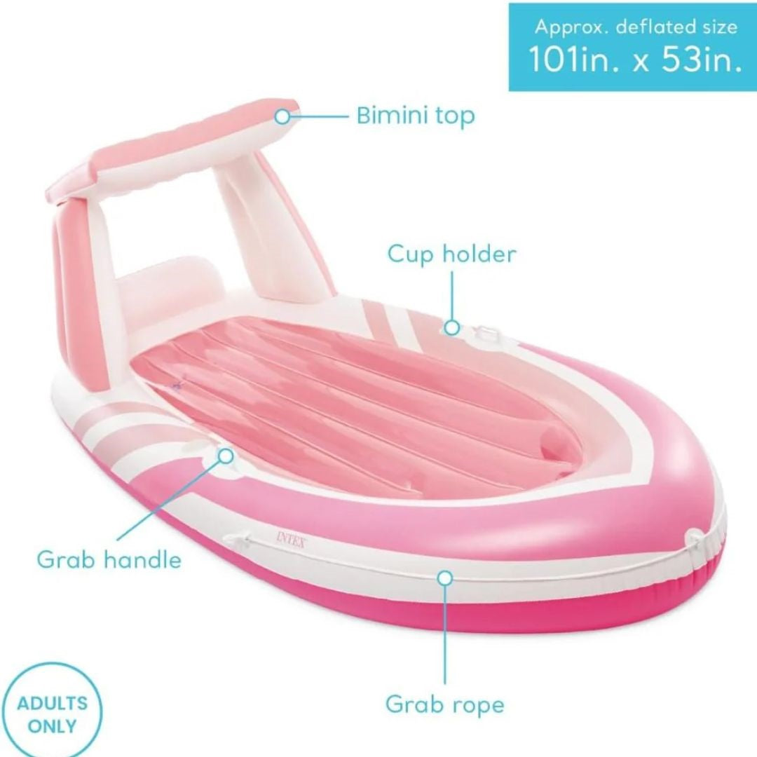 Intex Pink Paradise Boat Float Inflatable Lounge Intex