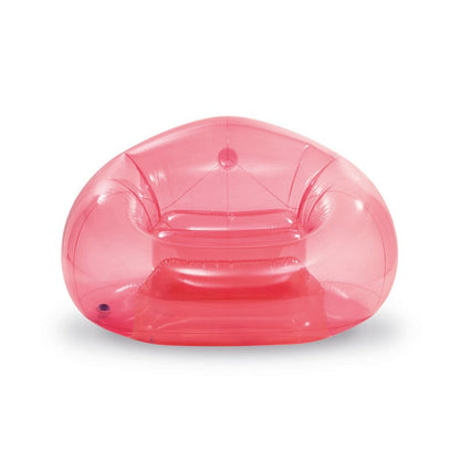 Transparent Pink Beanless Bag Chair Intex