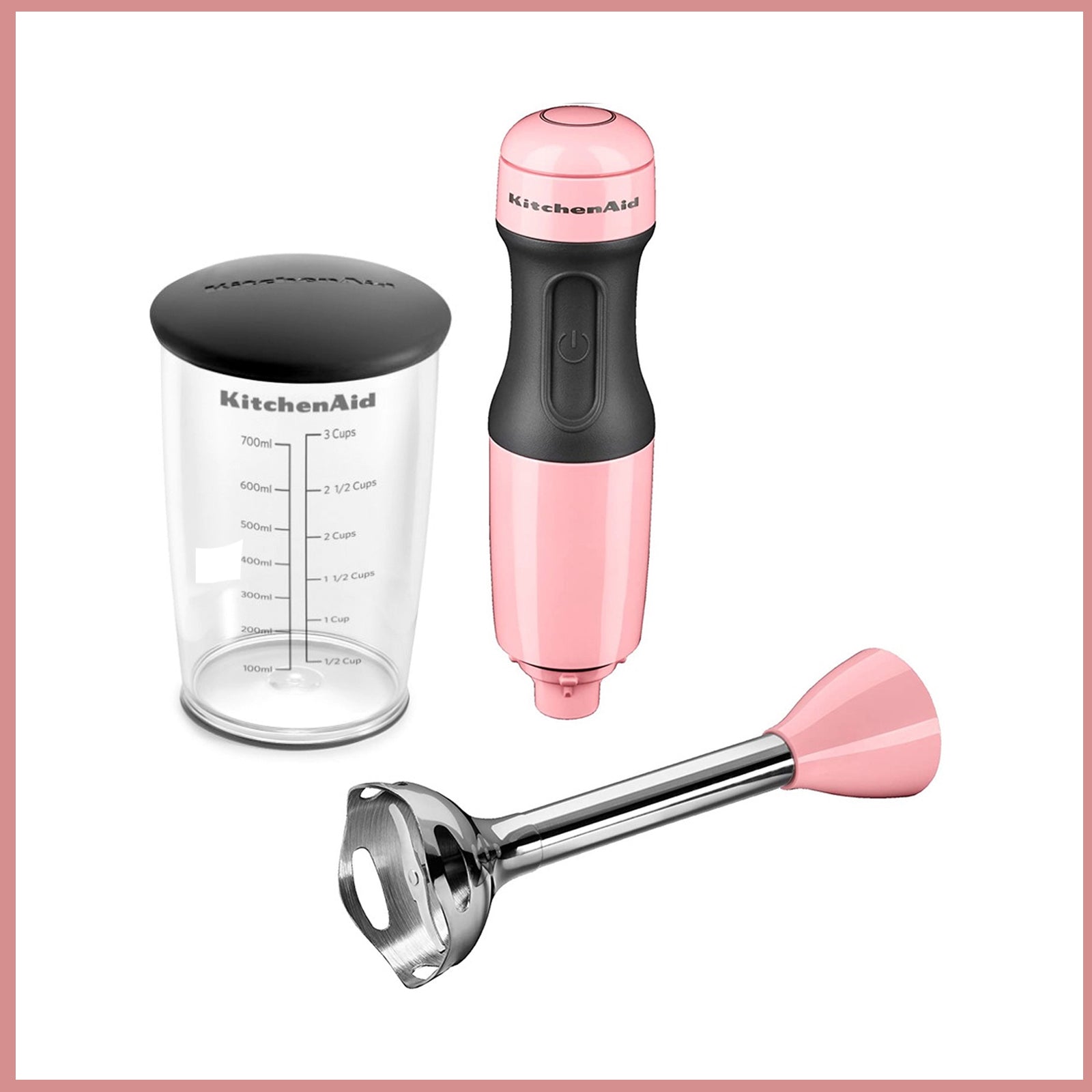 KitchenAid 2 Speed Hand Blender 180 Watts Silk Pink