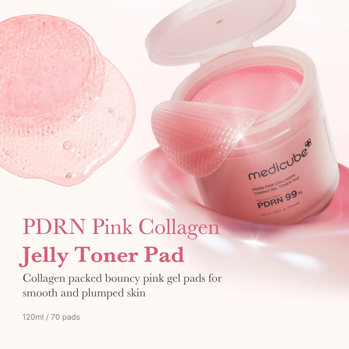 PDRN Pink Collagen Toning Gel Toner Pad MEDICUBE