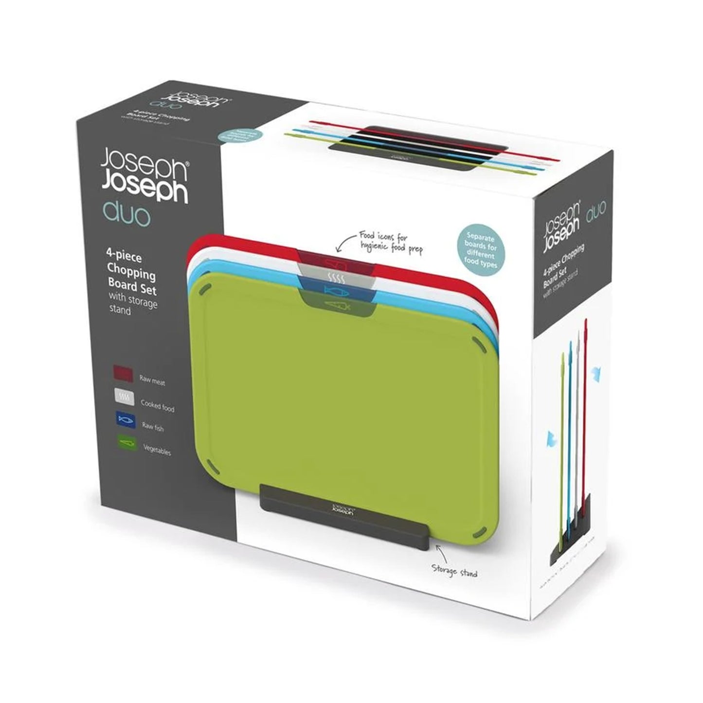 Duo 4pc Chopping Board Set Multicolor JOSEPH