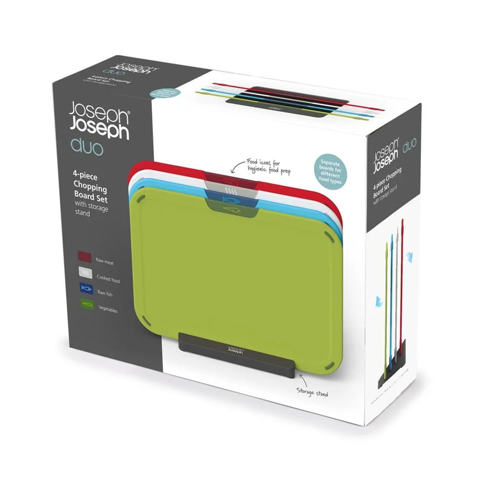 Duo 4pc Chopping Board Set Multicolor
