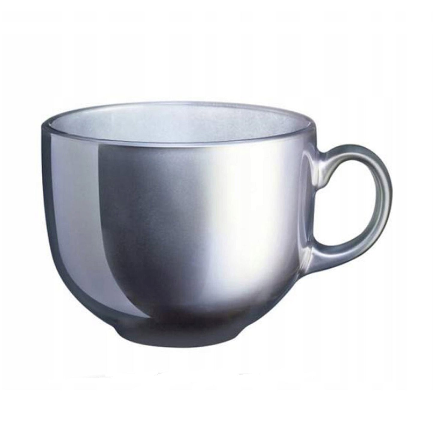 CUP 500ML FLASHY JUMBO MOKAMIA SILVER J1116