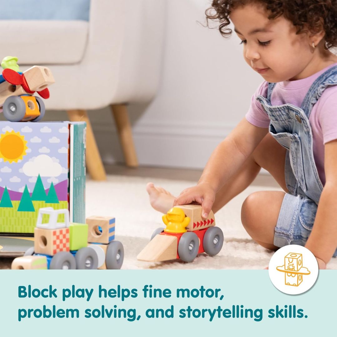 Melissa & Doug Blockables Vehicles Play Set Melissa & Doug