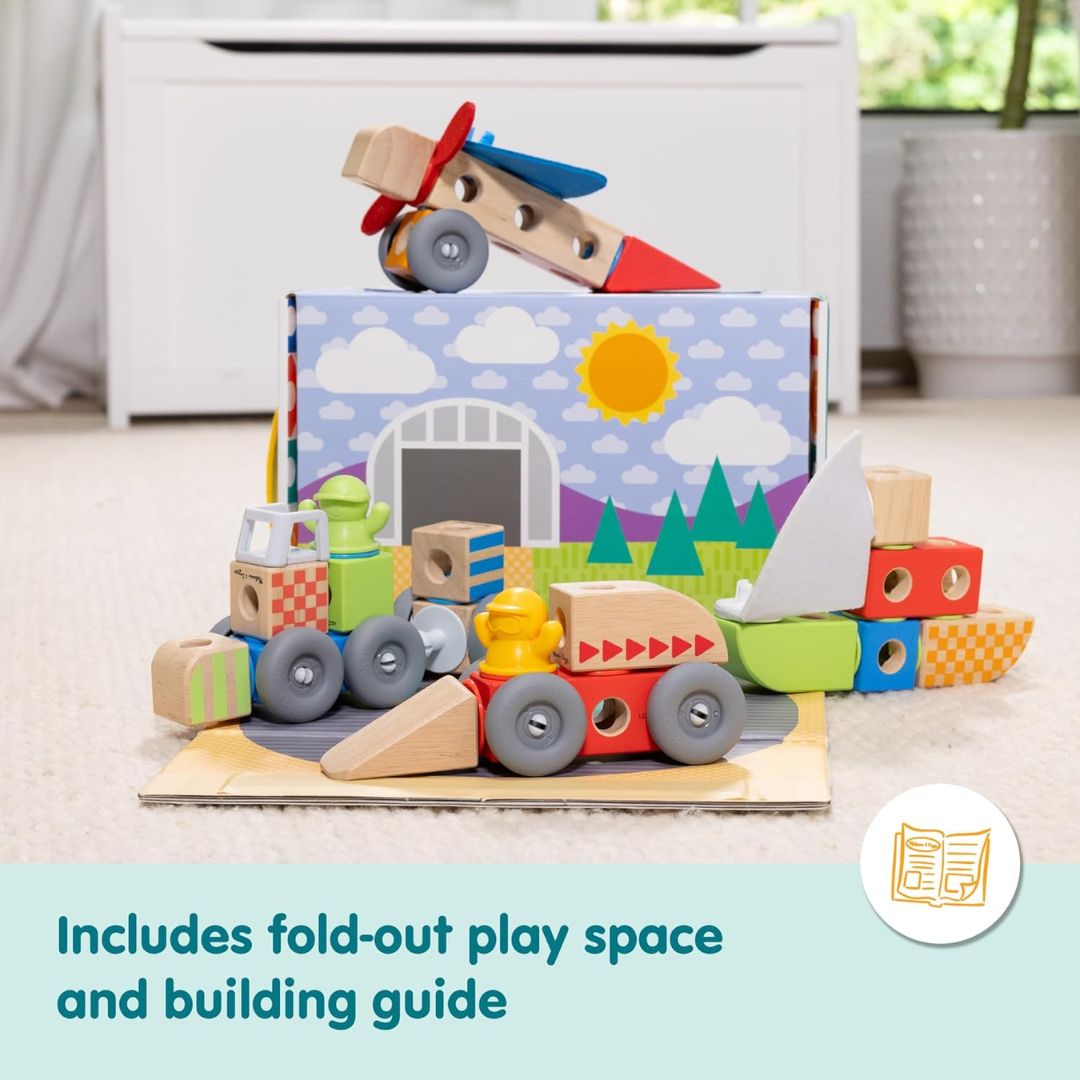 Melissa & Doug Blockables Vehicles Play Set Melissa & Doug
