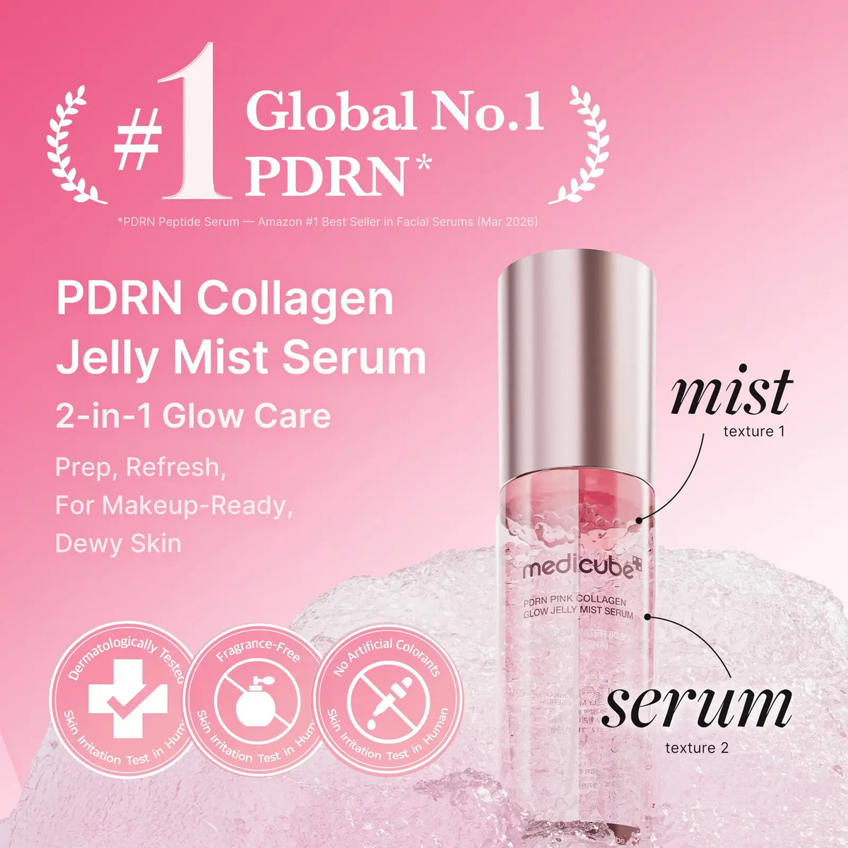 PDRN Pink Collagen Glow Jelly Mist Serum MEDICUBE