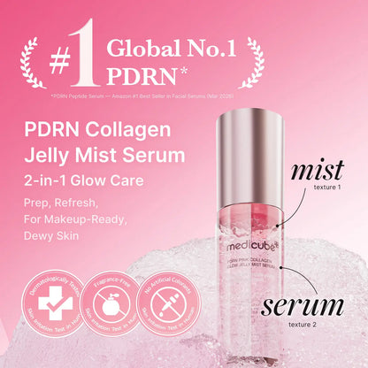 PDRN Pink Collagen Glow Jelly Mist Serum MEDICUBE