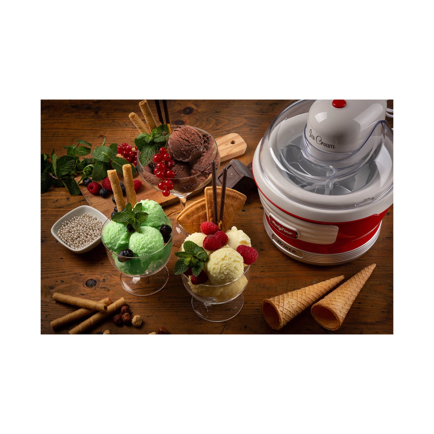 Ice Cream Maker Red, 12W ARIETE