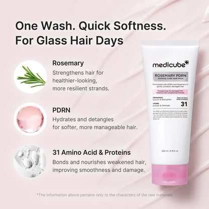 ROSEMARY PDRN DAMAGE CARE HAIR MASK 200 ML MEDICUBE