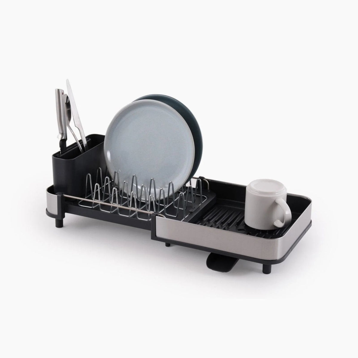 Joseph extend Slim Steel Dish Rack Grey