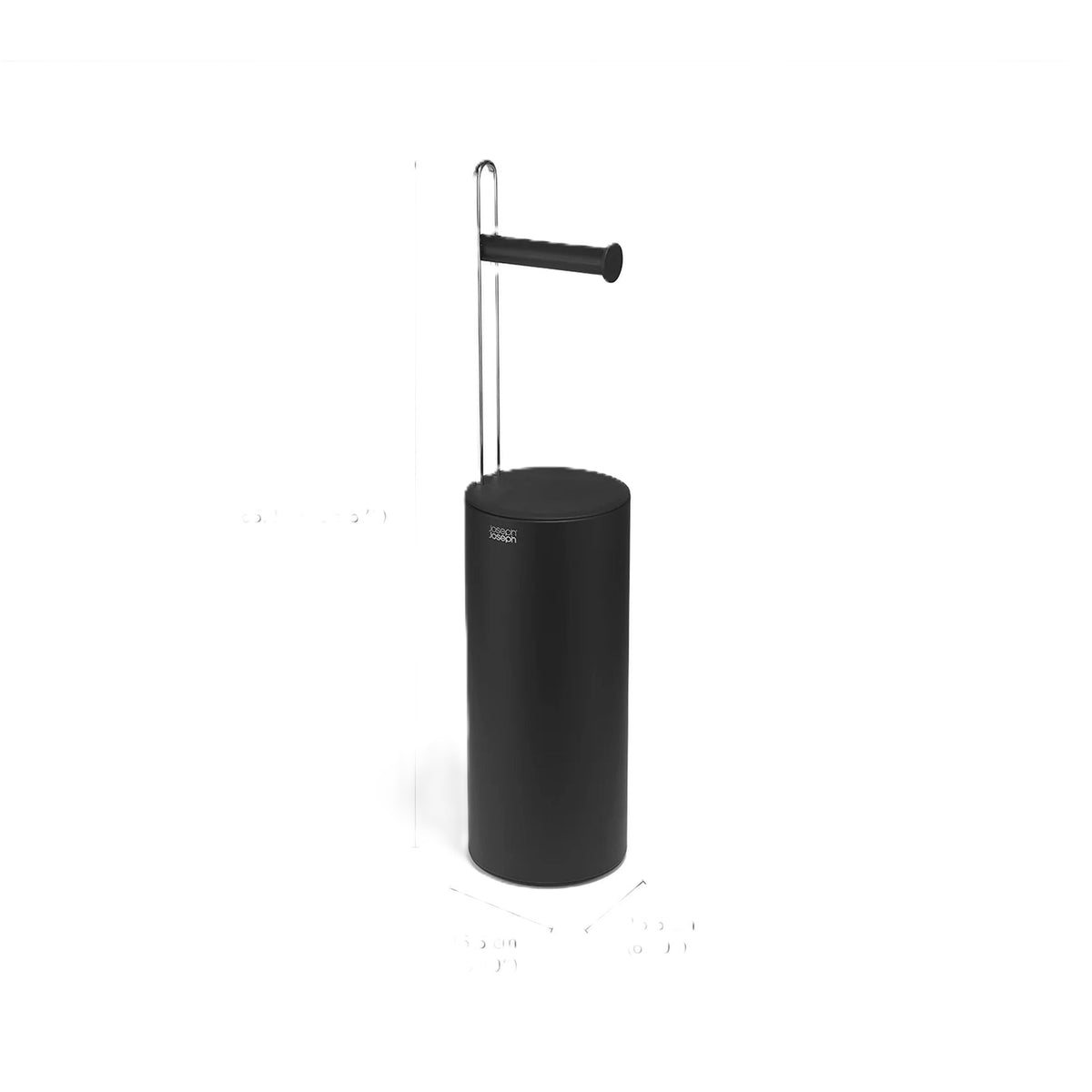 JOSEPH EasyStore Matt Black Concealed Toilet Roll Holder