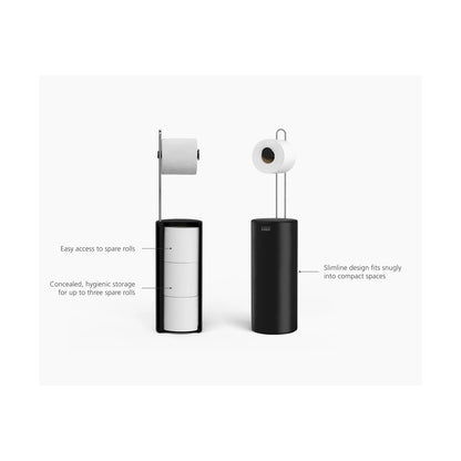 JOSEPH EasyStore Matt Black Concealed Toilet Roll Holder JOSEPH