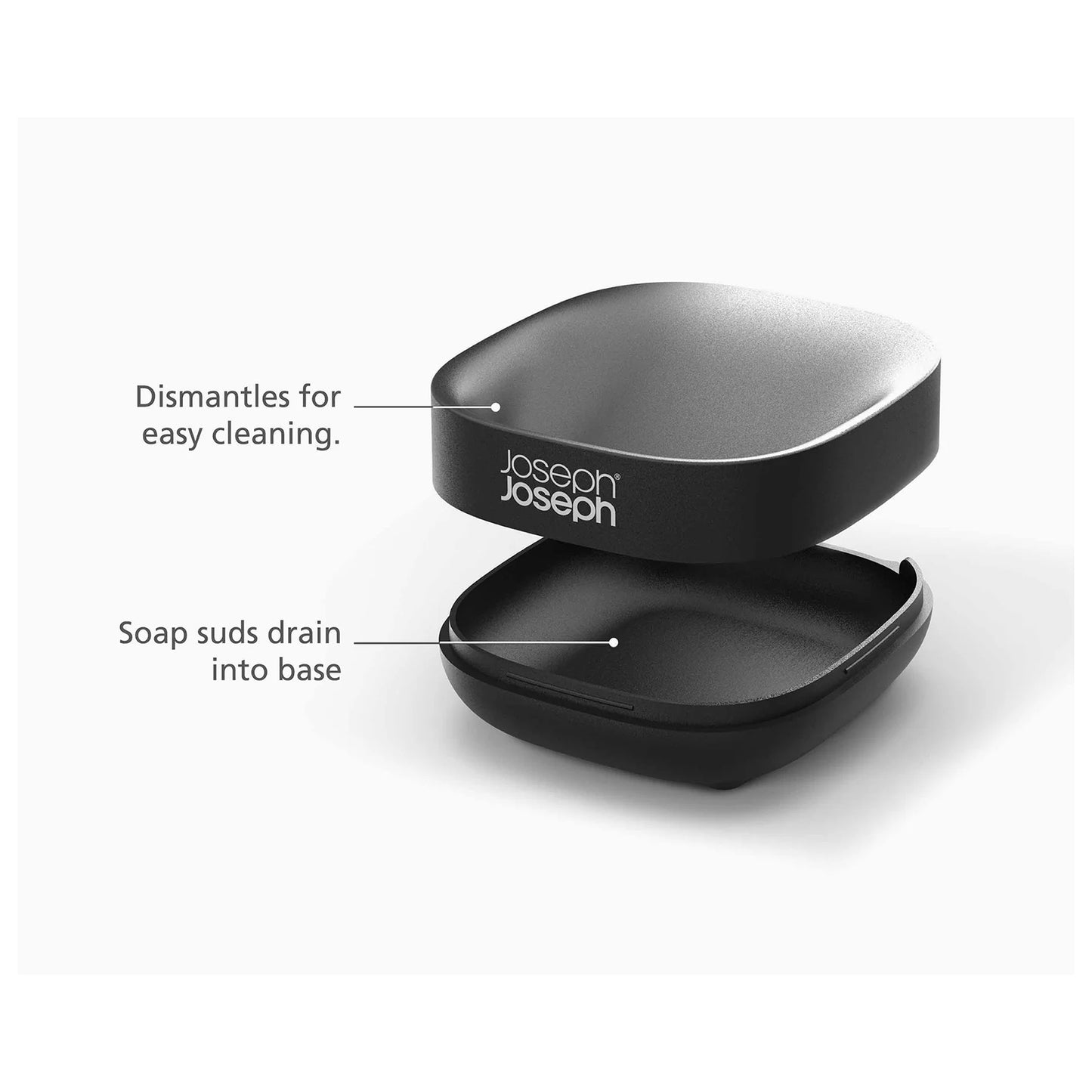 Joseph Joseph Slim Compact Soap Dish Black JOSEPH