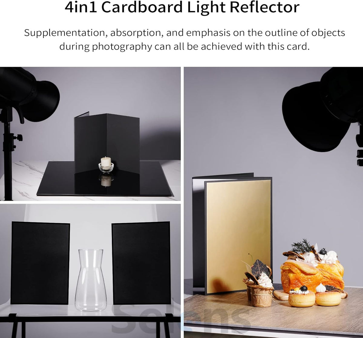 4 in 1 Light Reflector Photography Cardboard