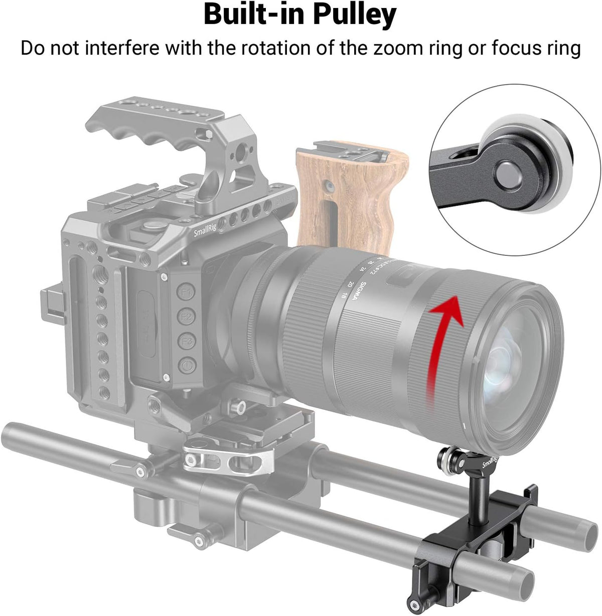 SmallRig Universal 15mm LWS Rod Mount Lens Support