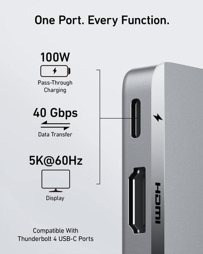 ANKER S547 USB-C 7-IN-2 HUB Gray