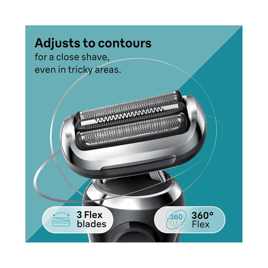 Braun Series 7 Black Shaver  Up to 50 minutes cordless