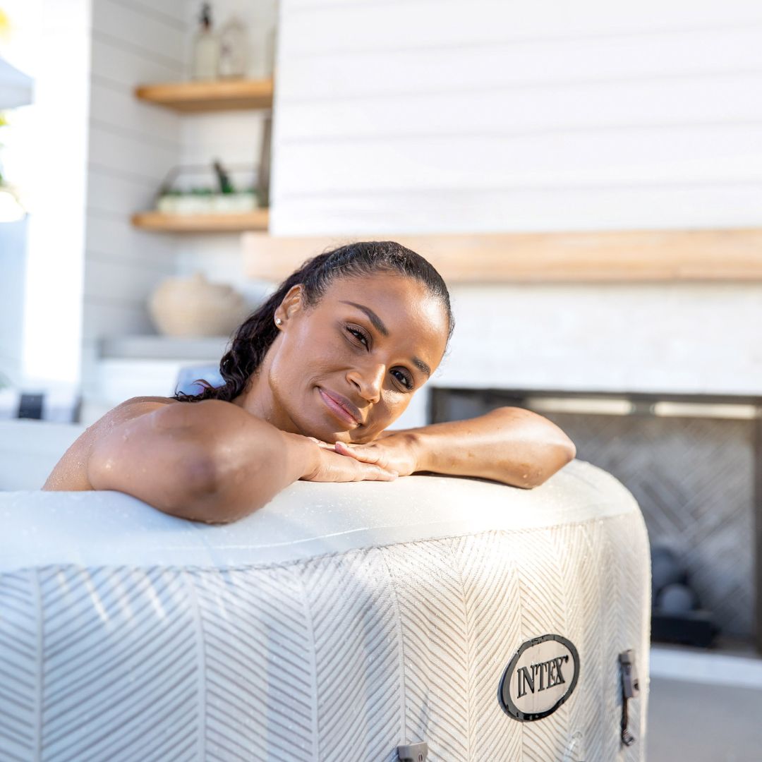Intex Chevron Deluxe Square Bubble Spa Set Intex
