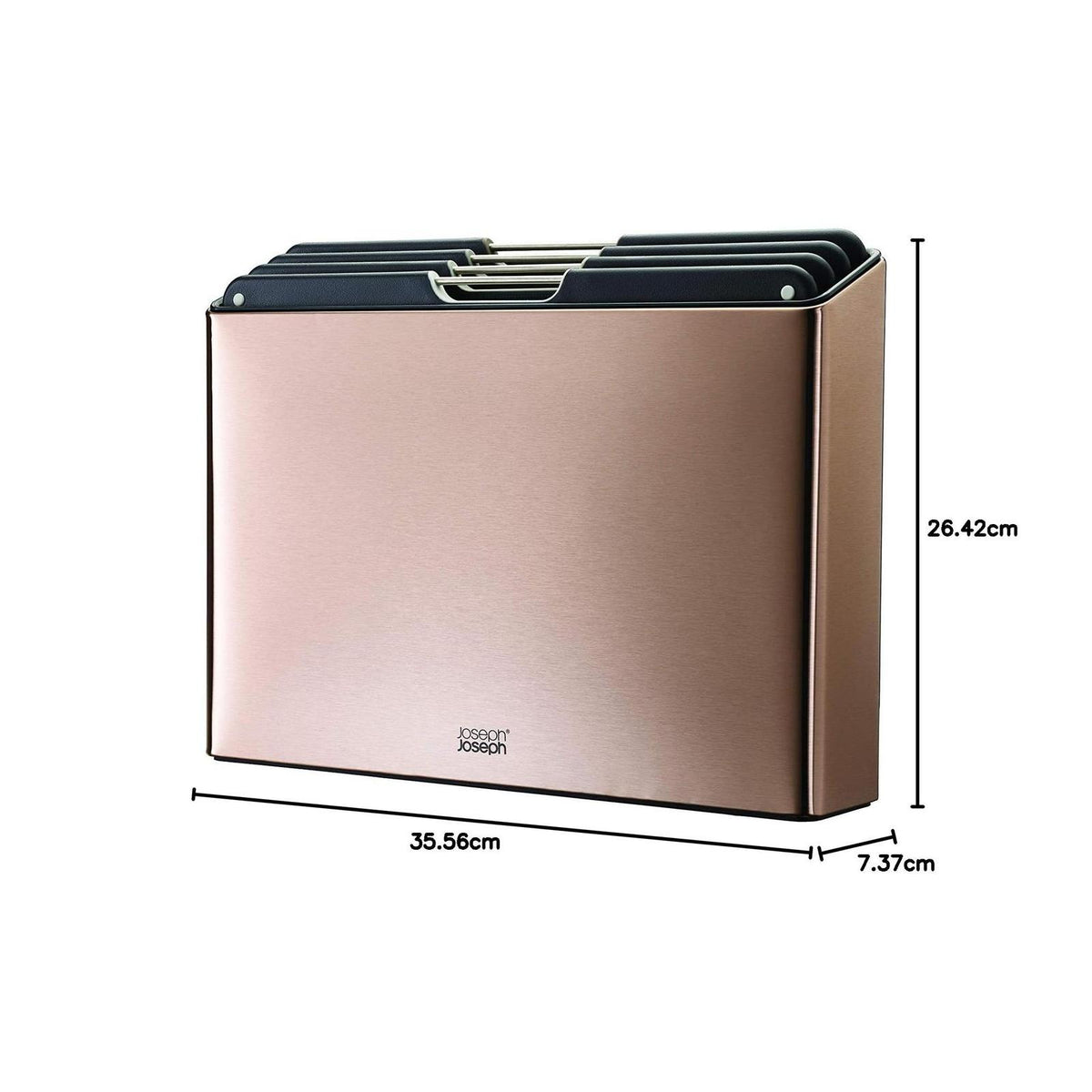 Folio Steel 4 Piece Chopping Board Set - Rose Gold