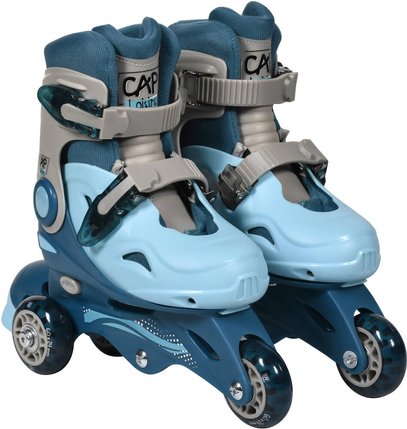 Rollers Evolutifs 3 Roues Taille 27-30 Bleu Cap Loisirs