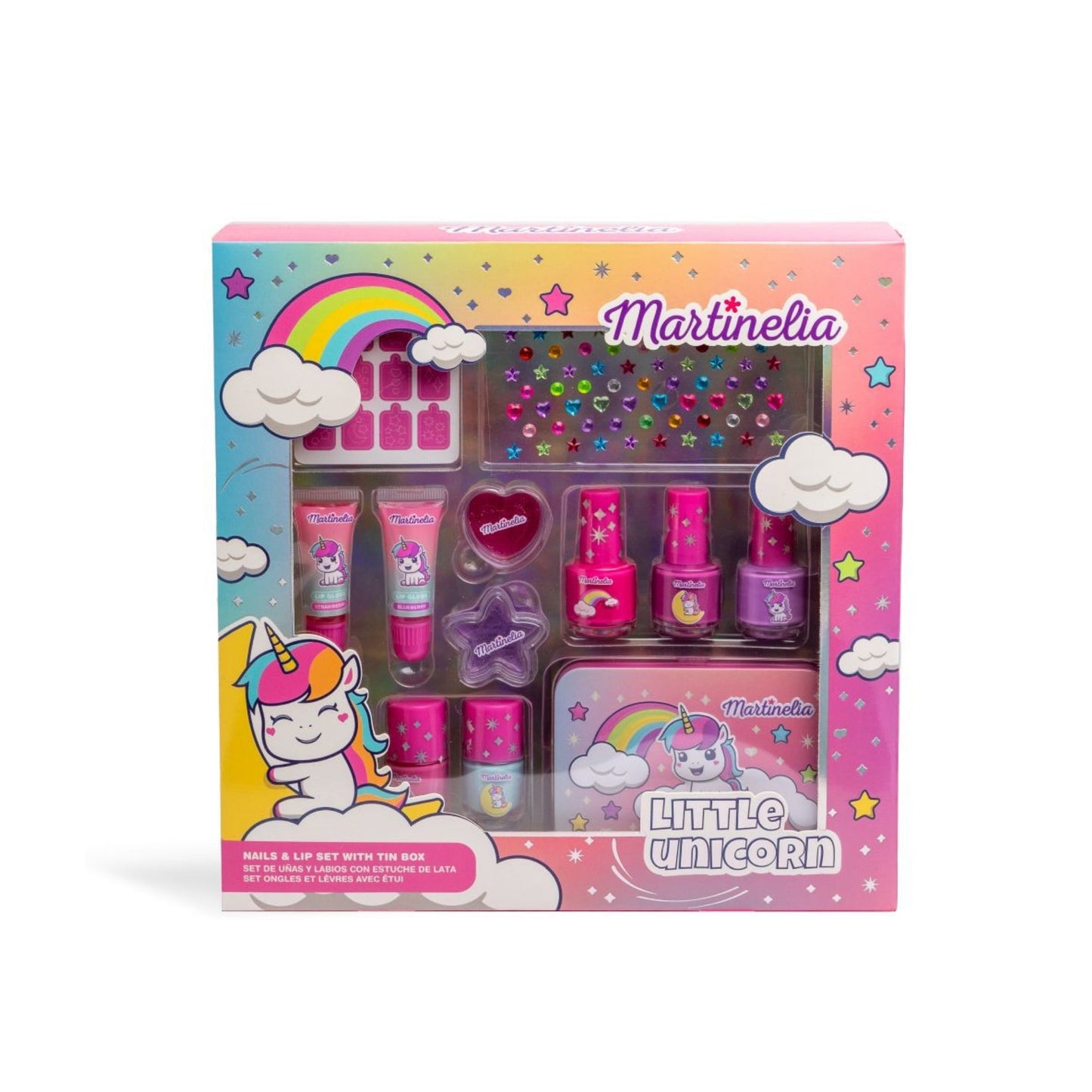 Martinelia Little Unicorn Nails & Lip Set With Tin box Martinelia