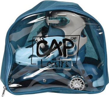 Rollers Evolutifs 3 Roues Taille 27-30 Bleu Cap Loisirs