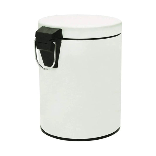 Dustbin Steel White 5L