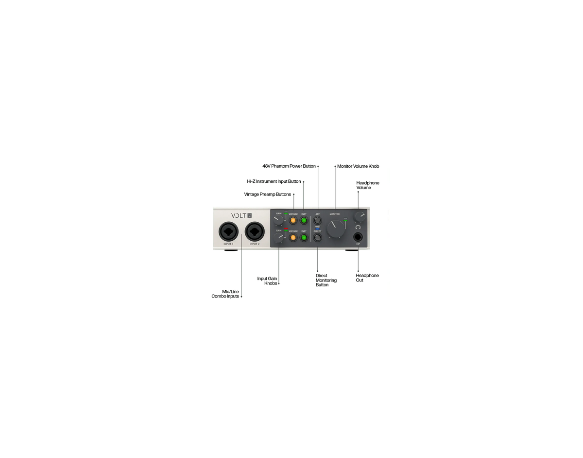 Universal Audio Volt 2 USB Audio Interface UNIVERSAL AUDIO