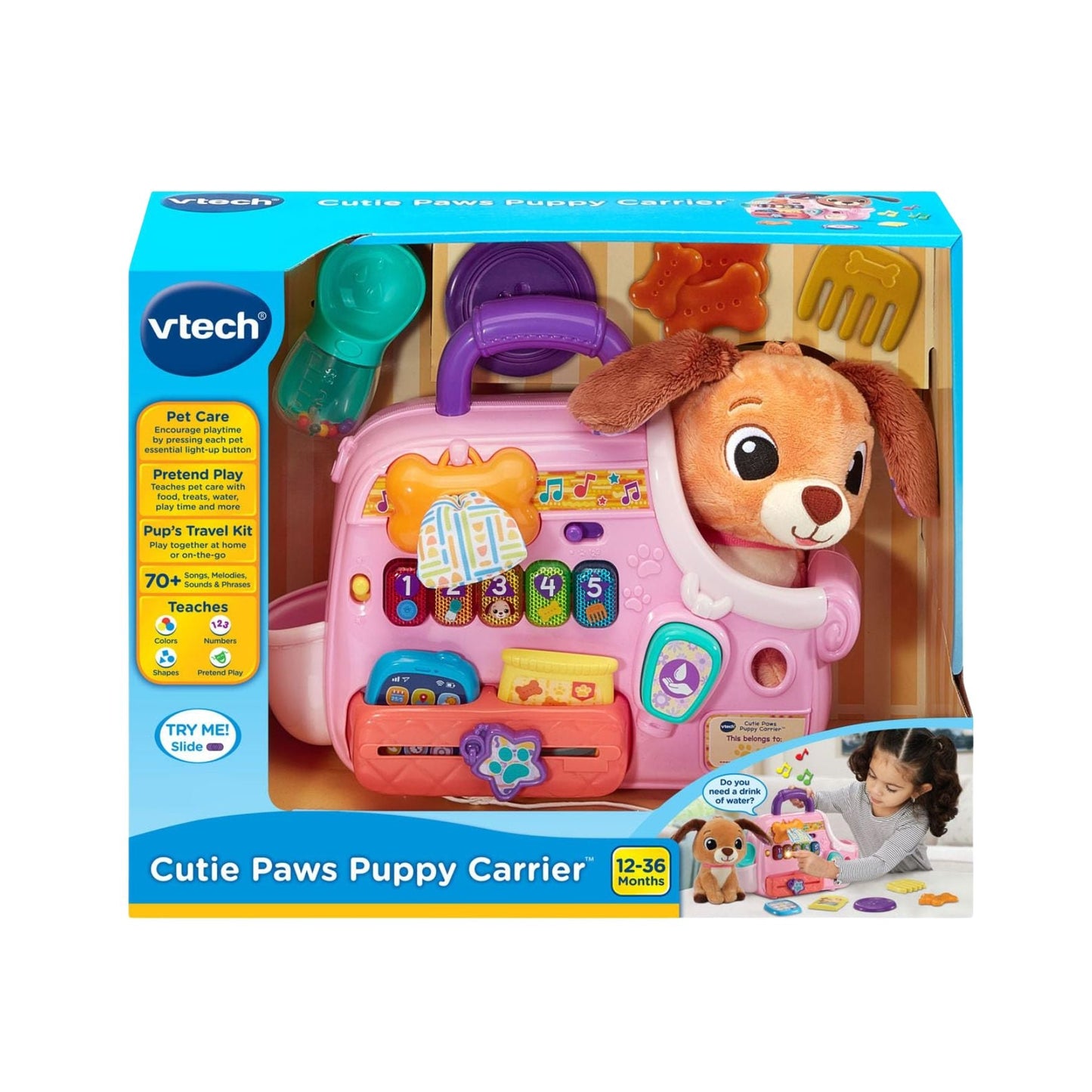 VTech Cutie Paws Puppy Carrier Interactive Toy Vtech