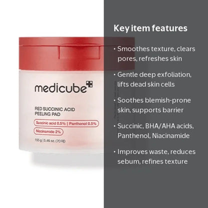 Red Succinic Peeling Pad MEDICUBE