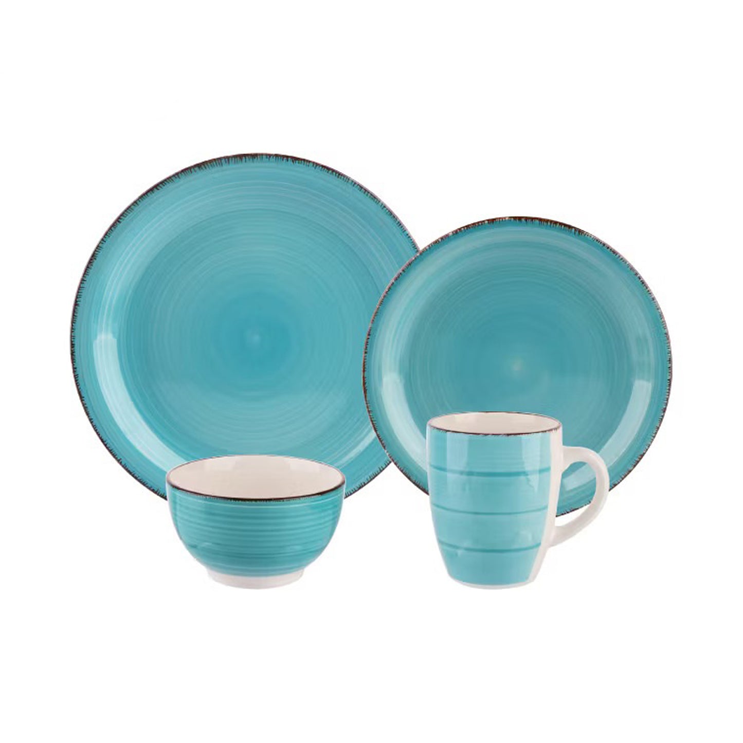 Dinner set ceramic 16pcs Pistache