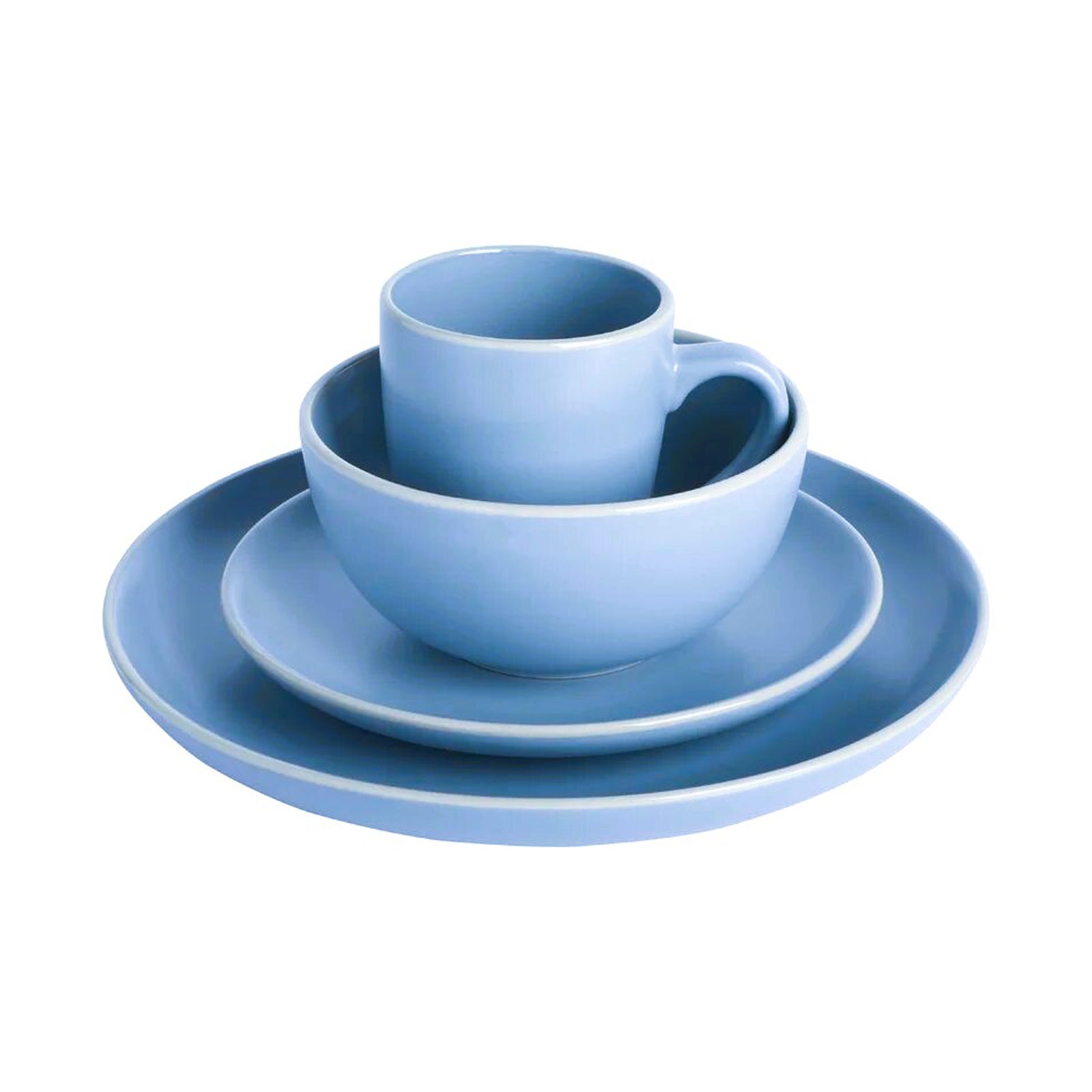 Dinner set ceramic 16pcs blue