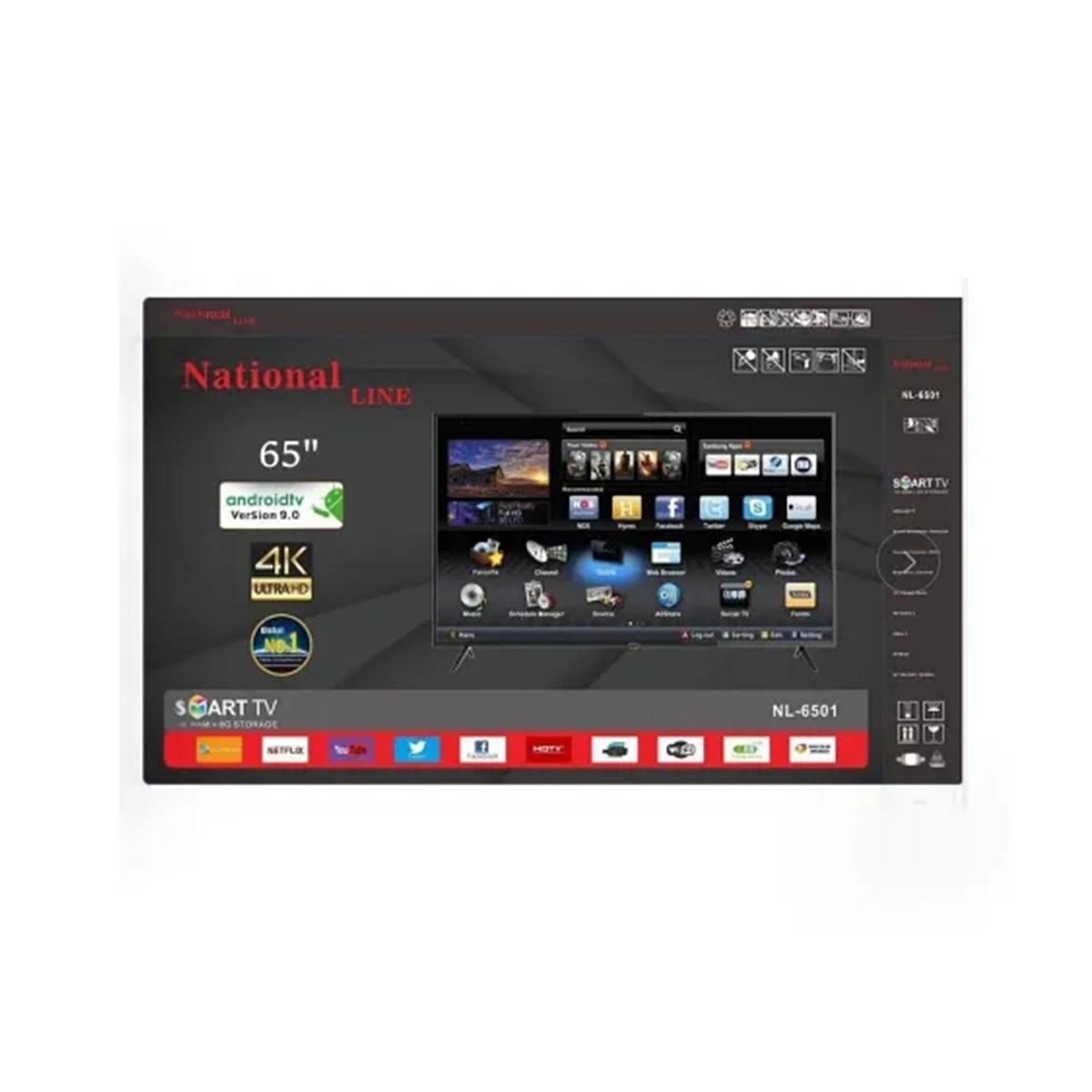 NATIONAL LINE Led 65" Frameless 4K Smart Android TV