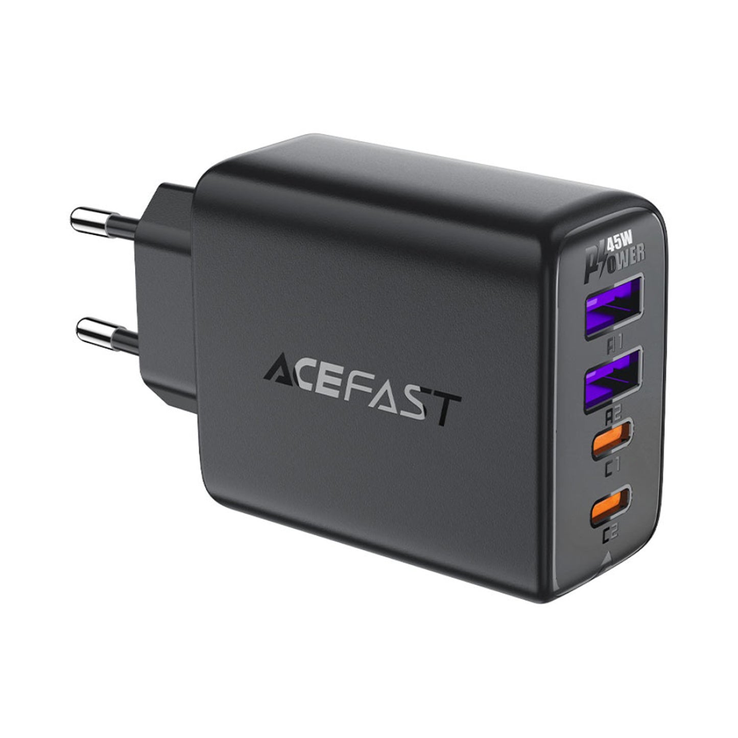 ACEFAST A61 A61 PD45W GAN (2*USB-C+2*USB-A) CHARGER,BLACK