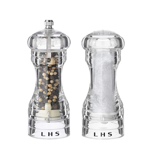 ACRYLIC P018-04 PEPPER MILL&SALT SHAKER SET