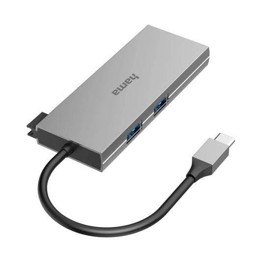 HAMA 200110 USB-C Hub, Multiport, 6 Ports, 2 x USB