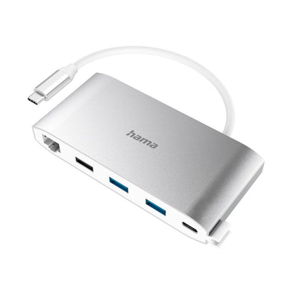 HAMA 200111 USB-C Hub, Multiport, 8 Ports, 3 x USB