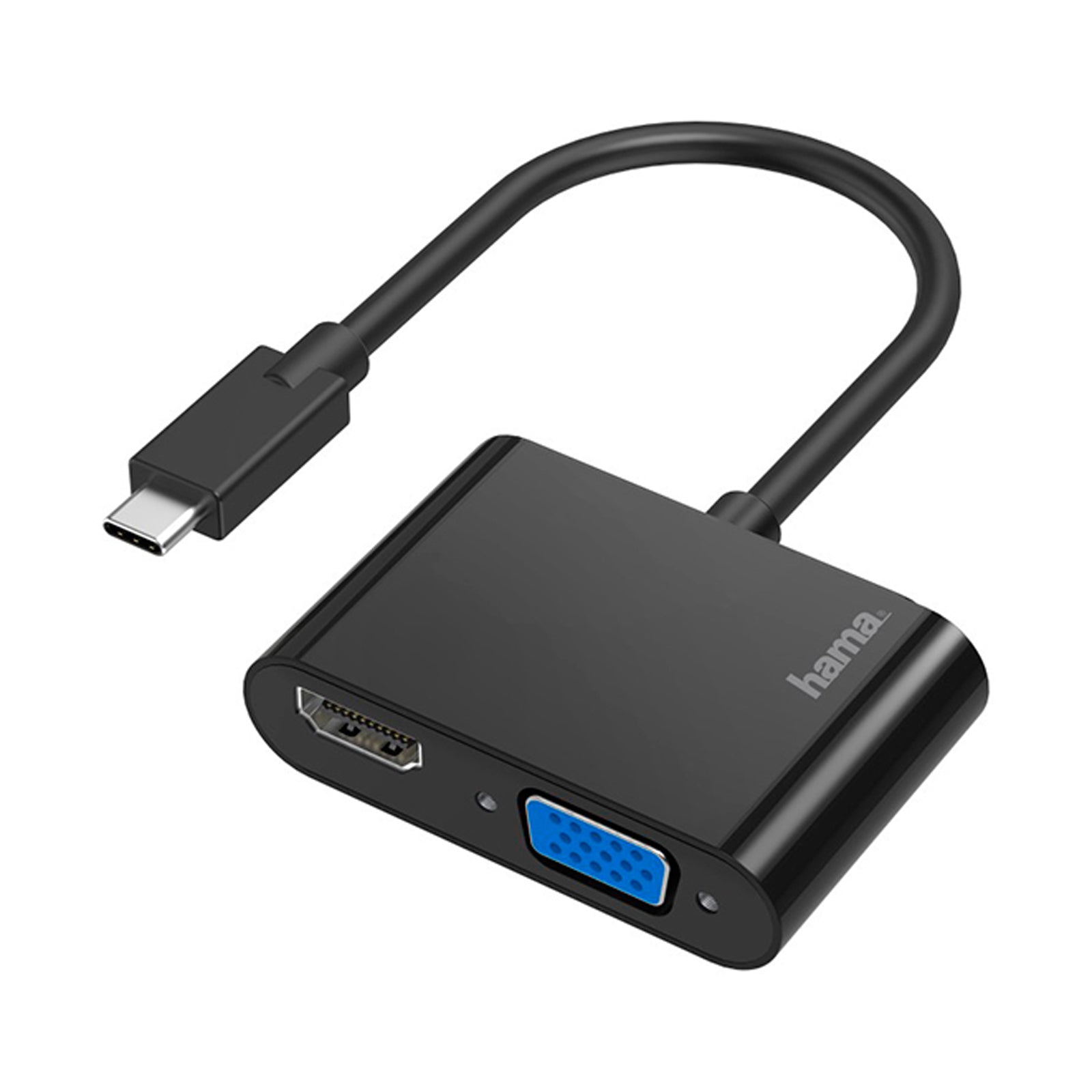 Video Adapter 2 in 1 USB-C Plug - VGA & HDMI Socket UHD 4K