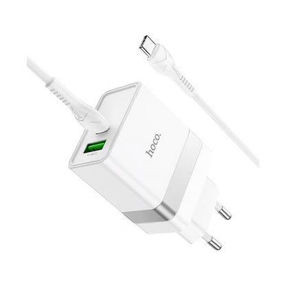 HOCO N21 CHARGER C TO C EXTENSION SPEED PD30W+QC3.0 WHITE