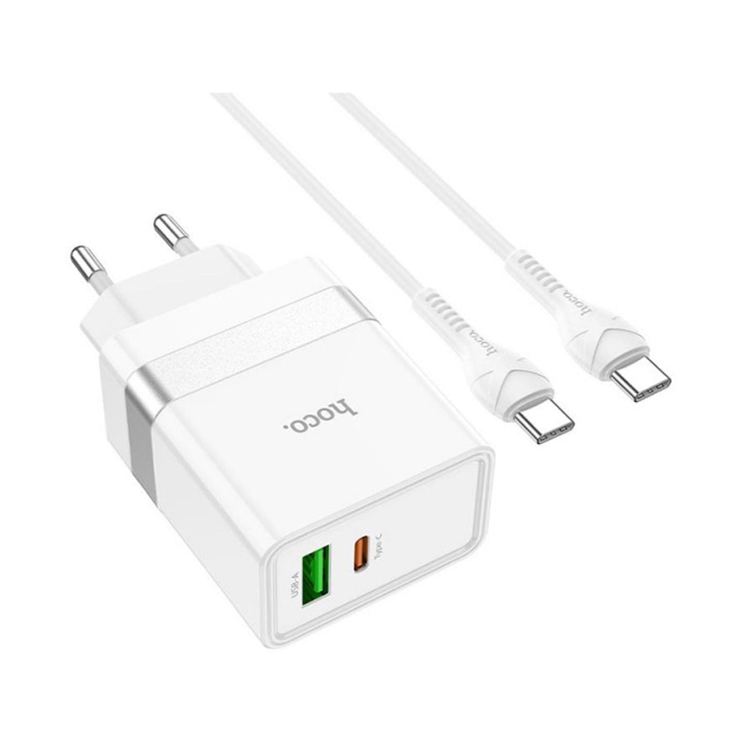 HOCO N21 CHARGER C TO C EXTENSION SPEED PD30W+QC3.0 WHITE