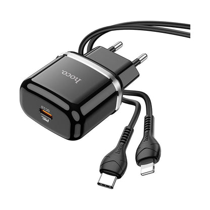 HOCO N24 CHARGER C TO IOS VICTORIOUS SINGLE PORT PD20W BLACK