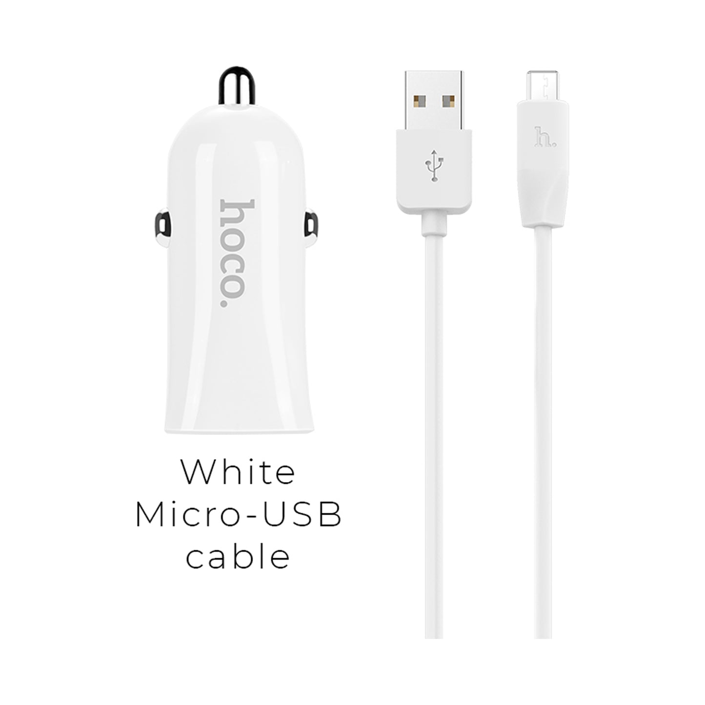 HOCO Z12 CAR CHARGER MICRO WHITE