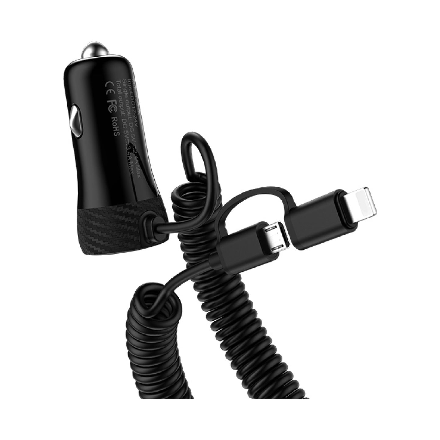 HOCO  Z21A ASCENDER SINGLE-PORT CAR CHARGER FOR MICRO