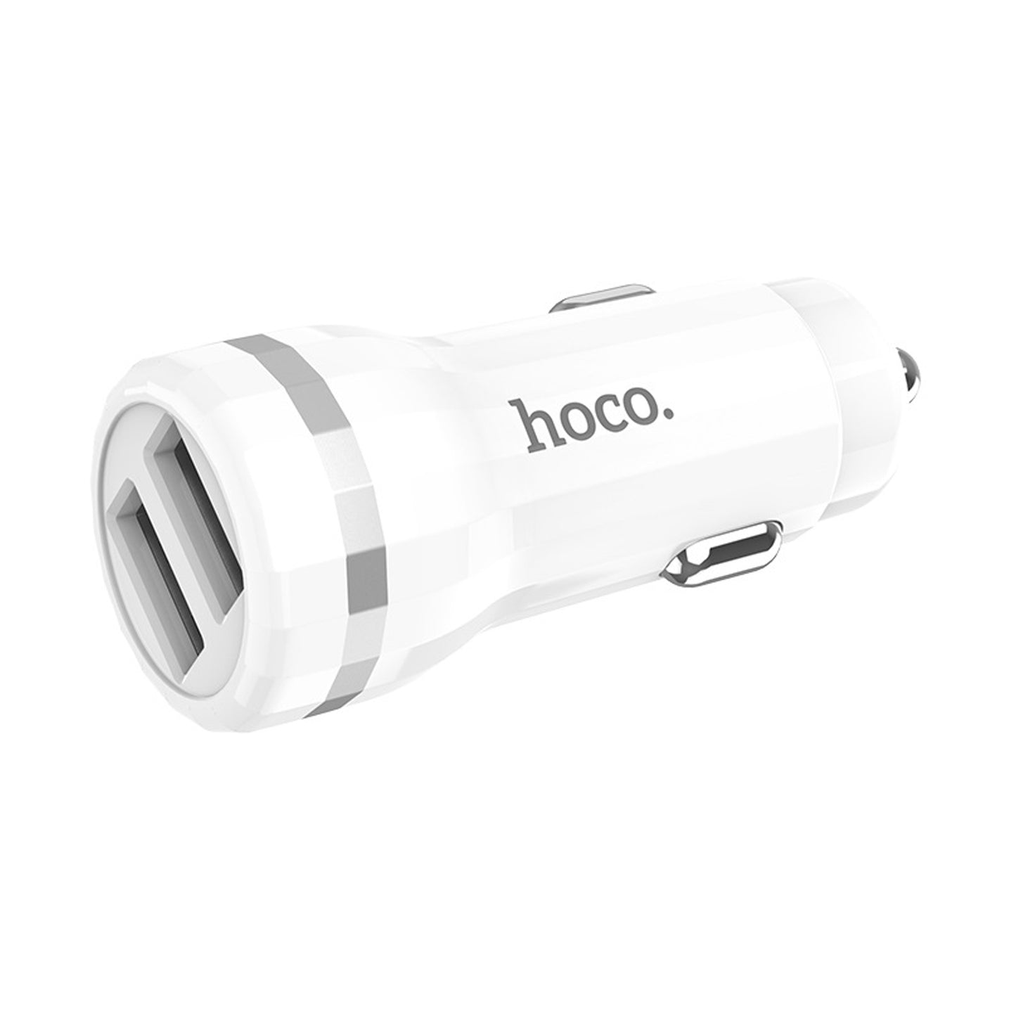 HOCO Z27  STAUNCH DUAL PORT CAR CHARGER LIGHTNING WHITE