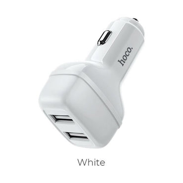 HOCO Z36 LEADER DUAL PORT CAR CHARGER - WHITE